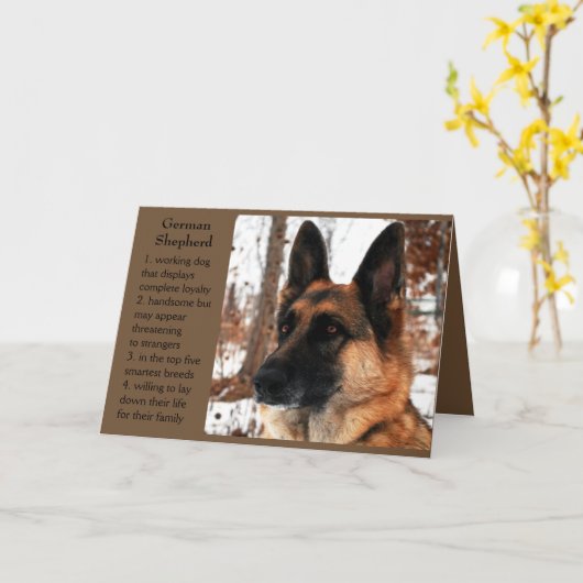 De Kaart van Vaderdag van de Duitse herder (Gele Bloem)