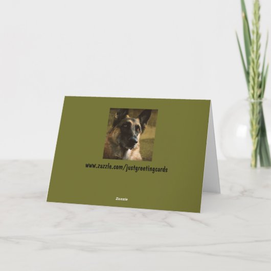 De Kaart van Vaderdag van de Duitse herder (Achterkant)