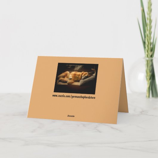 De Kaart van Vaderdag van de Duitse herder (Achterkant)