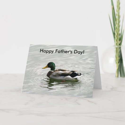 De Kaart van Vaderdag van de Eend van de wilde (Voorkant)