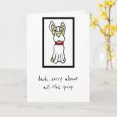 De Kaart van vaderdag - van de Hond - Boston (Gele Bloem)