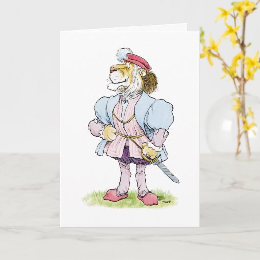 De Kaart van Vaderdag van de Leeuw van de prins (Gele Bloem)