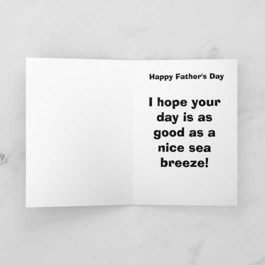 De Kaart van Vaderdag van de schoener (Binnen)