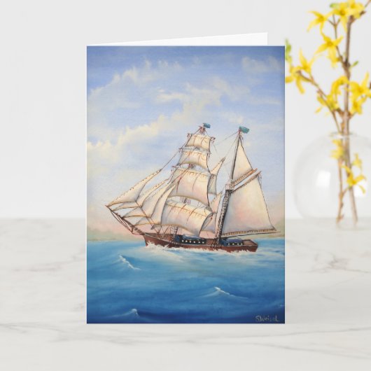 De Kaart van Vaderdag van de schoener (Gele Bloem)