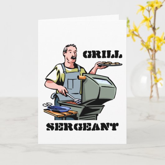 De Kaart van Vaderdag van de Sergeant van de grill (Gele Bloem)
