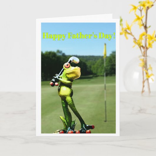 De Kaart van Vaderdag van het golf (Gele Bloem)