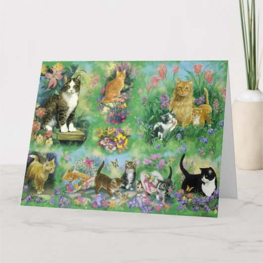 De Kaart van Vaderdag van het huisdier/van Katten (Voorkant)