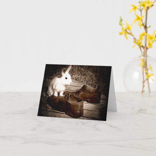 De Kaart van Vaderdag van het konijn (Gele Bloem)