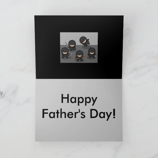 De Kaart van Vaderdag van Ninja (Binnen)