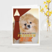 De Kaart van Vaderdag van Pomeranian (Gele Bloem)