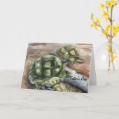 de Kaart van Vaderdag van schildpadVrienden (Gele Bloem)