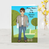 De Kaart van vaderdag voor de Verwachtende Vader (Gele Bloem)