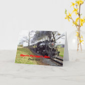 De kaart van vaderdag, voor Zoon, stoomtrein (Gele Bloem)