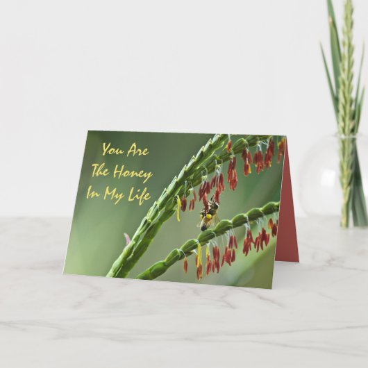 De Kaart van Valentijn van de Bij van de honing (Voorkant)