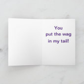 De kaart van Valentijn van de hond (Binnen)