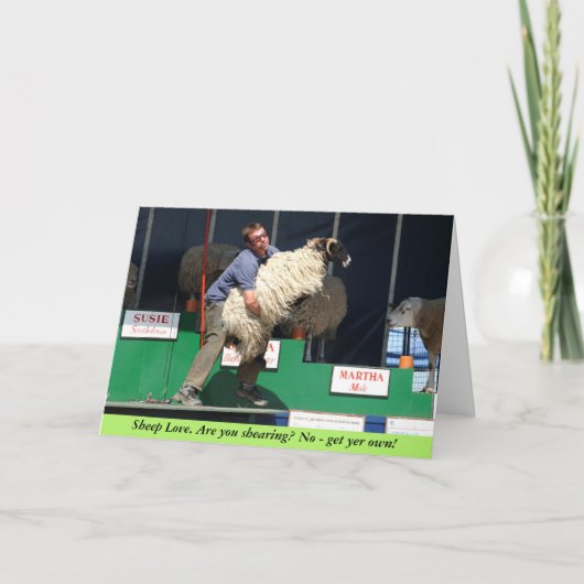 De Kaart van Valentijn van de Liefde van schapen (Voorkant)