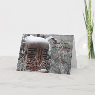 De Kaart van Valentijn van de tractor: Het rood is