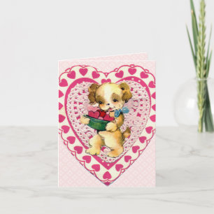 De Kaart van Valentijn van vintage Kinderen