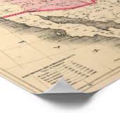 De Kaart van Verenigde Staten met Pony Uitdrukkeli Poster (Hoek)