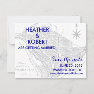De Kaart van Washington DC sparen de Datum (grijze