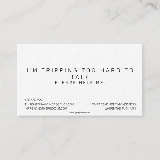 de kaart visitekaartje (Voorkant)