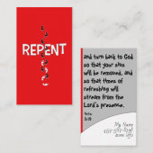 De Kaart Voetafdruk dwars van de Schrift van de Ve Visitekaartje (Voorkant / Achterkant)