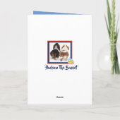 De Kaart W/Basset van de verjaardag in het Pet van (Achterkant)