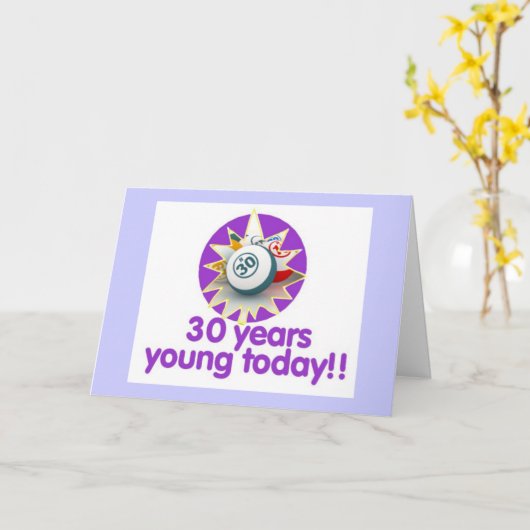 De kaarten van Bingo - 30ste verjaardag (Gele Bloem)