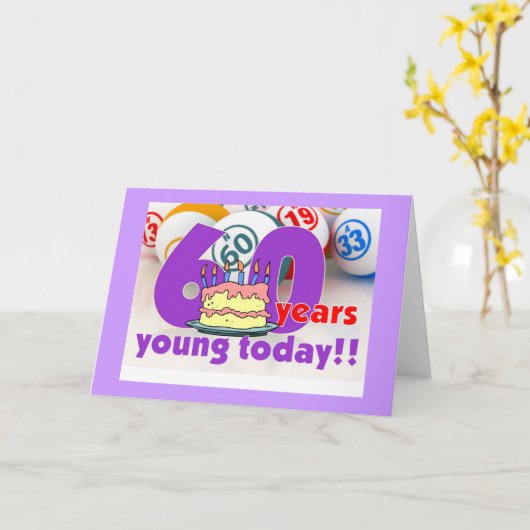 De kaarten van Bingo - 60ste verjaardag (Gele Bloem)