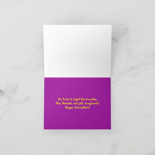 De kaarten van de Chanoeka menorah (Binnen)