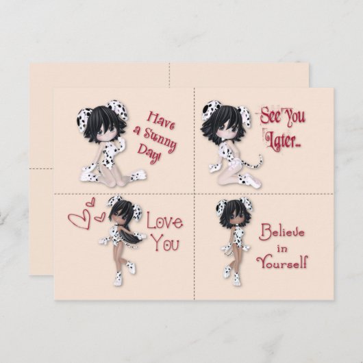 De Kaarten van de Doos van de lunch (Voorkant / Achterkant)