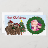 De Kaarten van de Foto van eerste Kerstmis (Voorkant / Achterkant)