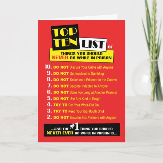 De Kaarten van de gevangenis - Bovenkant Tien (Voorkant)