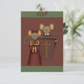 De Kaarten van de Muizen RSVP van de Kerk van het Kaartje (Staand voorkant)