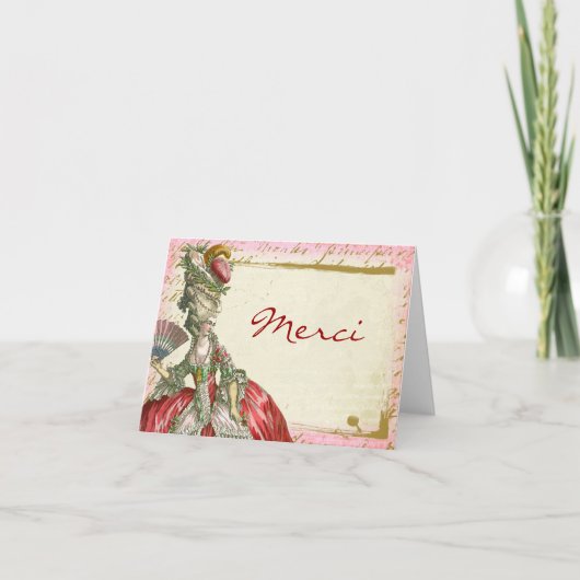 De Kaarten van de Nota van Antoinette Custom Thank (Voorkant)