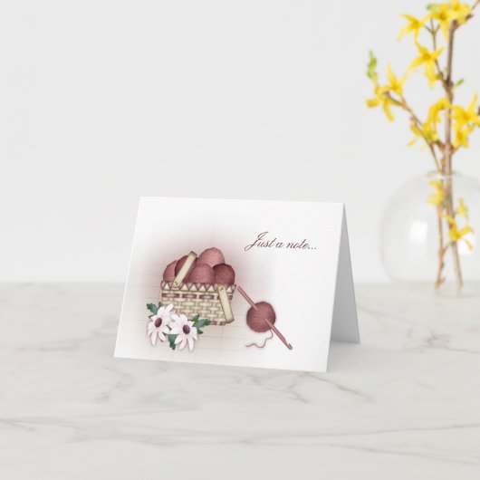 De Kaarten van de Nota van de Mand van het garen - (Gele Bloem)