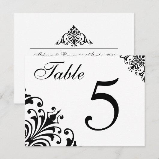 De Kaarten van de Ontvangst van het Huwelijk van (Voorkant / Achterkant)