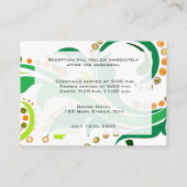 De kaarten van de ontvangstdetails van het huwelij (Achterkant)