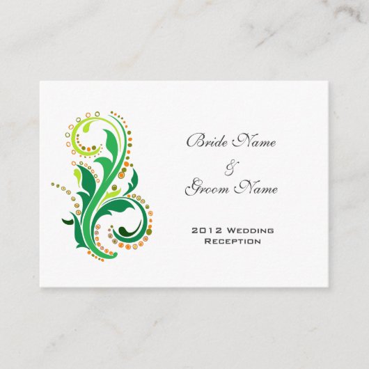 De kaarten van de ontvangstdetails van het huwelij (Voorkant)