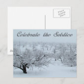 De Kaarten van de Solstice Winter Scene vieren (Voorkant / Achterkant)