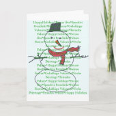 De Kaarten van de Vakantie van de sneeuwman (Voorkant)