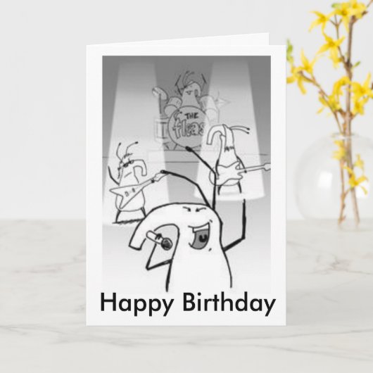 De Kaarten van de verjaardag van de Vlooien (Gele Bloem)