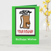 De kaarten van de Verjaardag van Golfing, de zak (Gele Bloem)