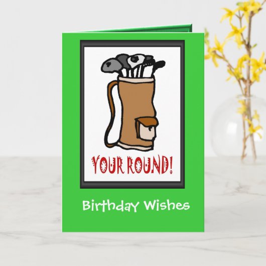 De kaarten van de Verjaardag van Golfing, de zak (Gele Bloem)