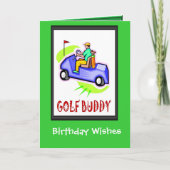 De kaarten van de Verjaardag van Golfing, Golf met (Voorkant)