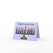 De Kaarten van Hannukah Menorah van eekhoorns