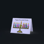 De Kaarten van Hannukah Menorah van eekhoorns<br><div class="desc">Grafische illustratie van een ontwerp van eekhoornsHannukah menorah.</div>