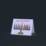 De Kaarten van Hannukah Menorah van eekhoorns<br><div class="desc">Grafische illustratie van een ontwerp van eekhoornsHannukah menorah.</div>