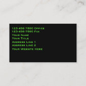 De Kaarten van het bouwvak Visitekaartje (Achterkant)