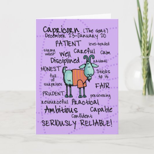 de kaarten van het dierenriemwoord - Steenbok (Voorkant)